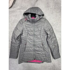 OUTDOOR RESEARCH Womens Size X-SMALL Primaloft Insulated Jacket Gray Pink Hooded